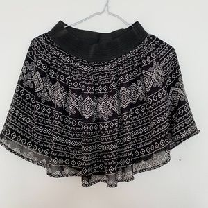 Aztec Black Skirt